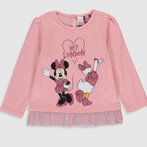 LC Waikiki| Kids Disney Pink Minnie & Daisy Long Sleeve Shirt-Size 4-5 years